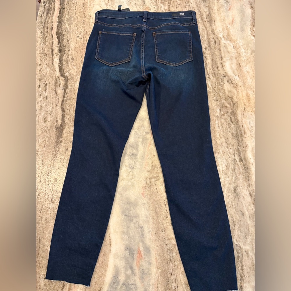 NWT!! Kut From The Kloth  CONNIE HIGH RISE SLIM FIT ANKLE RAW HEM  SIZE 8 - Picture 4 of 12